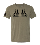 Buckmasters "AMERICAN FLAG" Heather Olive Short Sleeve Tee