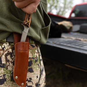 Bear and Son Cutlery Model 751 Stag Delrin + One Year Subscription to Buckmasters Magazine