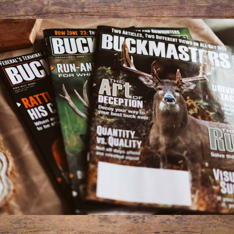 Buckmasters Black and White Hat + FREE 1 Year Buckmasters Magazine Subscription