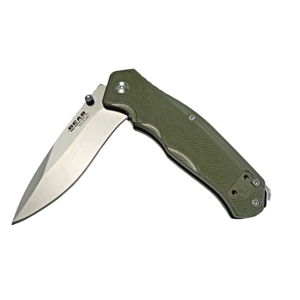 Bear and Son 4 1/2" OD Green G10 Sideliner with Trigger and Ball Bearing Washers