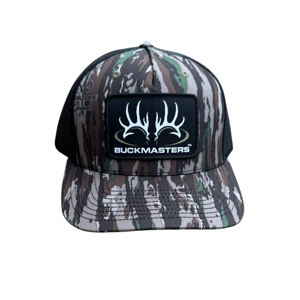 Buckmasters Split Original Realtree Pattern/Black Hat, a decal and 1 year of Buckmasters Magazine