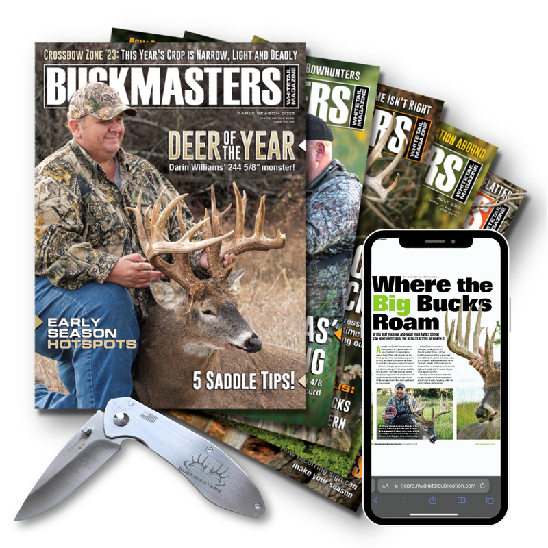 Bear & Son Cutlery Lock Blade Knife + FREE Subscription to Buckmasters Print & Digital Magazine