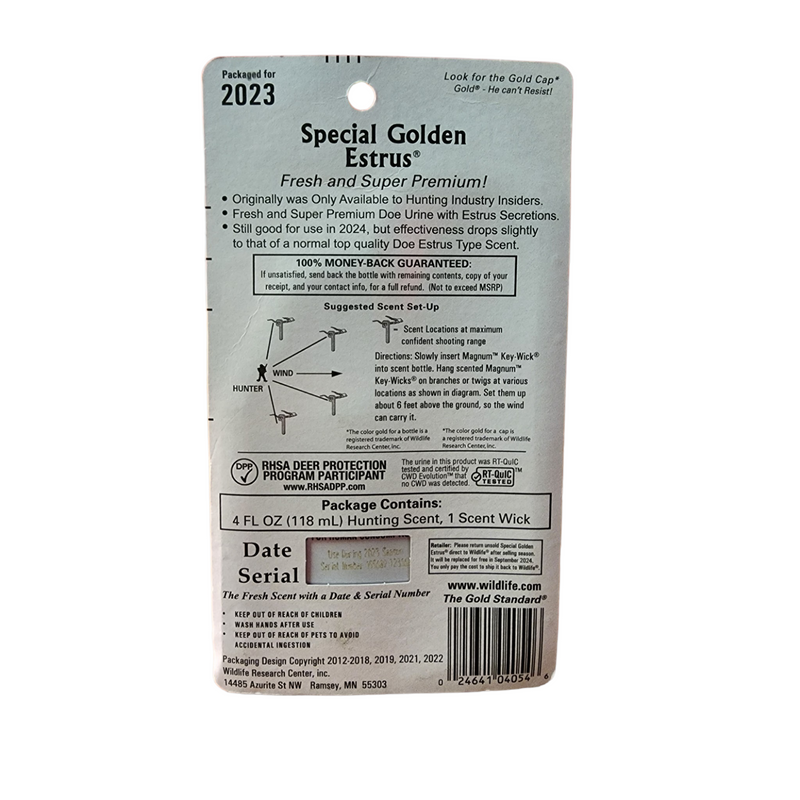 Wildlife Research Center® Special Golden Estrus® 4 fl. oz. Deer Attractant 2023