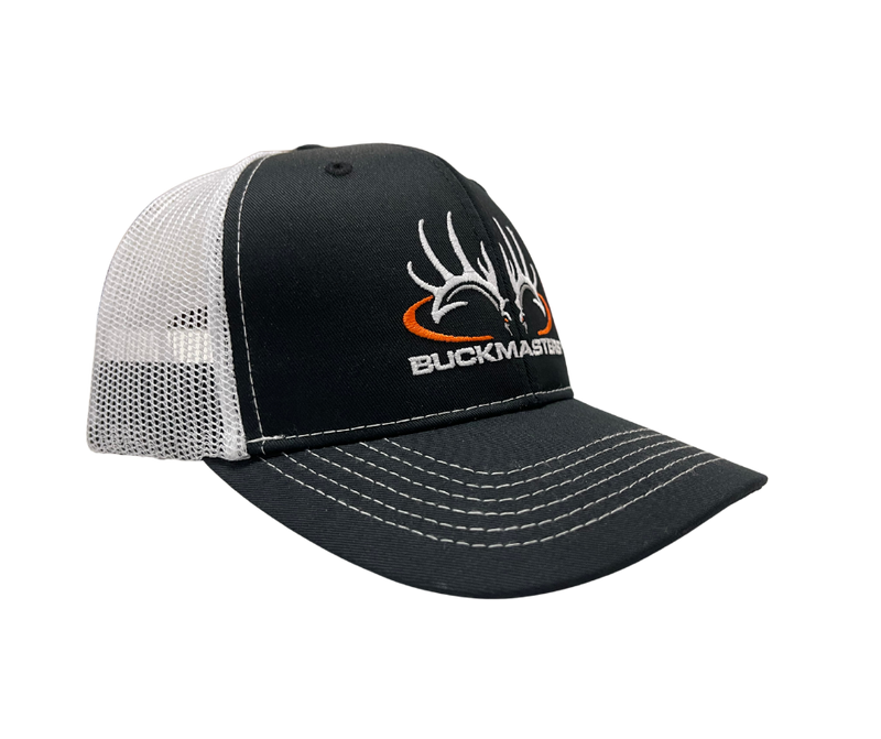 2023 Black and White Mesh Buckmasters Hat