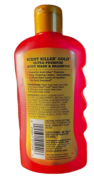 Wildlife Research Center Scent Killer Gold Body Wash & Shampoo - 12 oz