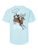 Buckmasters "Not My First Rodeo" Youth Short Sleeve Tee Blue