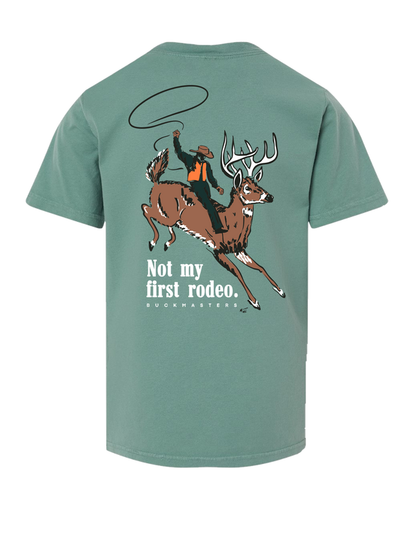 Buckmasters "Not My First Rodeo" Youth Short Sleeve Tee Green