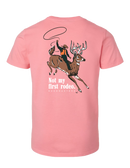 Buckmasters "Not My First Rodeo" Youth Short Sleeve Tee Pink