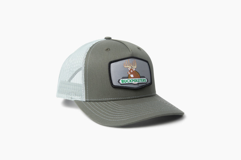 Buckmasters Vintage Logo Woven Patch Richardson Split Beetle/Quarry Hat