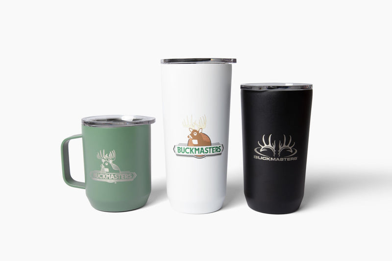Buckmasters Vintage Logo White Camelbak Tumbler 16 oz