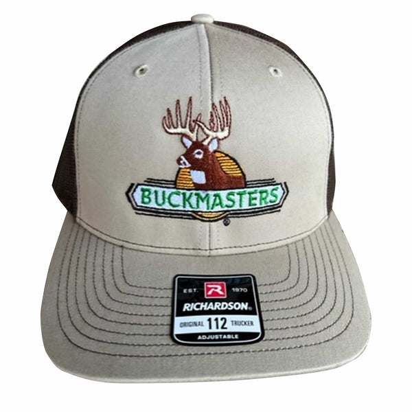 Khaki and Coffee Throwback Logo Adjustable Hat
