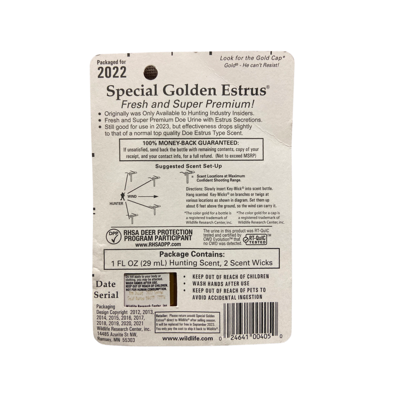 Buy 1 get 1 FREE *Special Golden Estrus 2022 1oz
